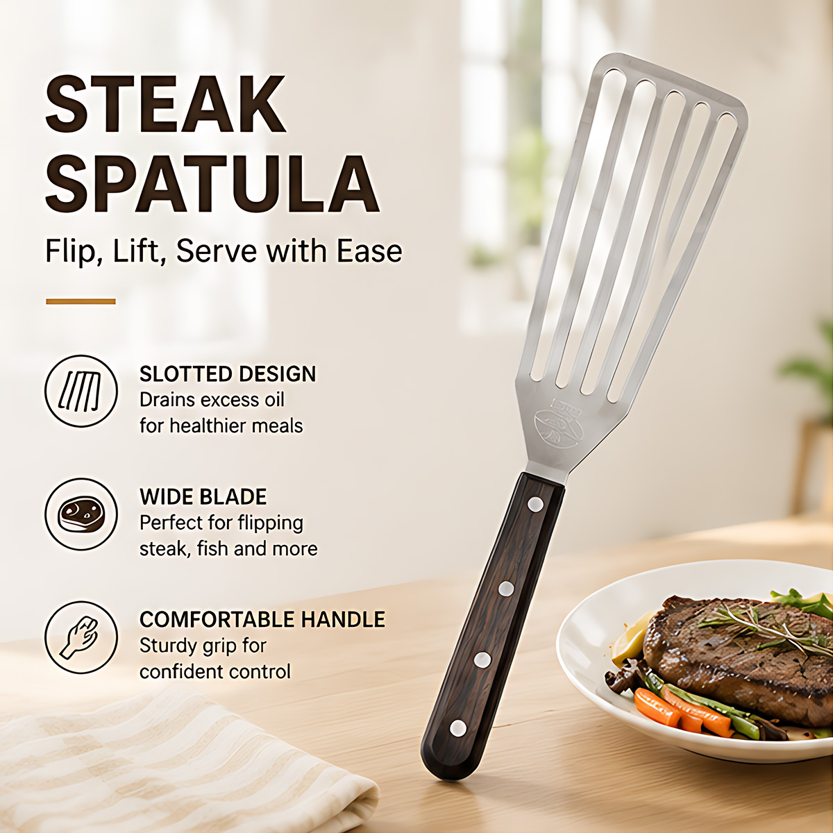 Fish Spatula, Stainless Steel  - Okonomiyaki Spatula recensione e prezzo