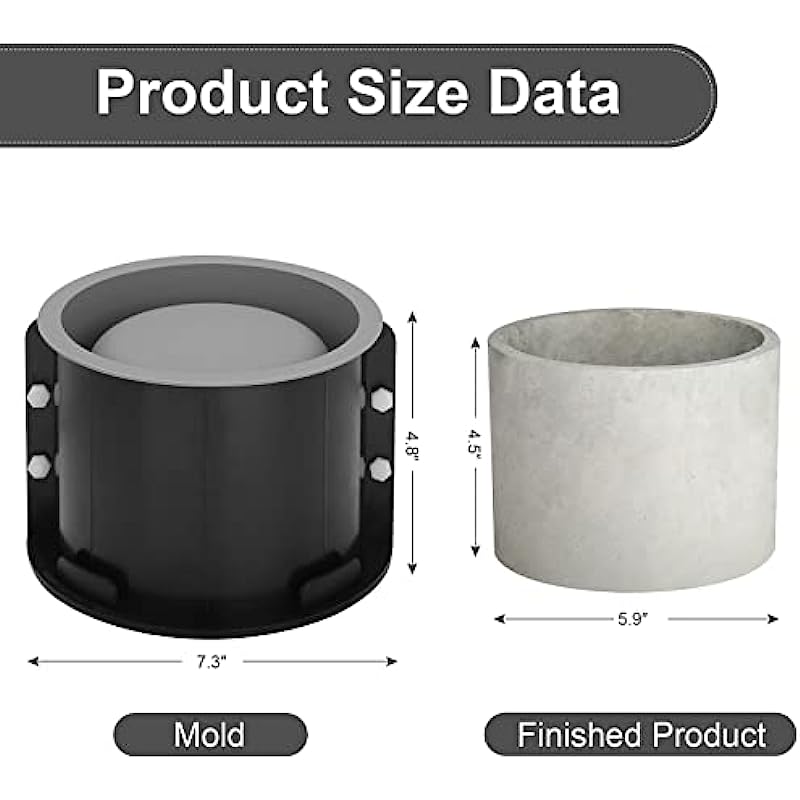 Large Round Flower Pot Cement  - Potsticker Mold recensione e prezzo