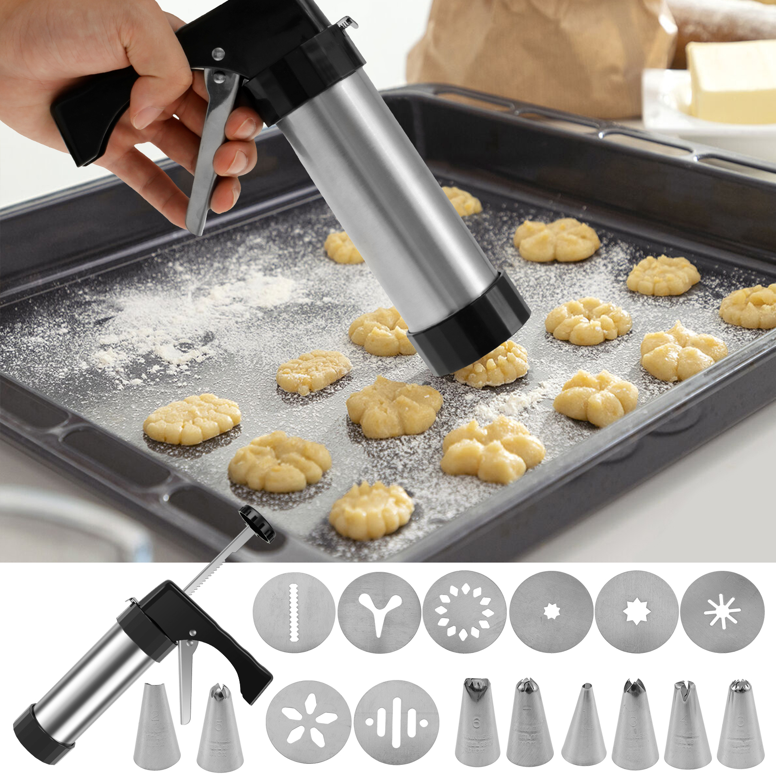 Stainless Steel Cookie Gun Chu - Churros Maker Gun recensione e prezzo