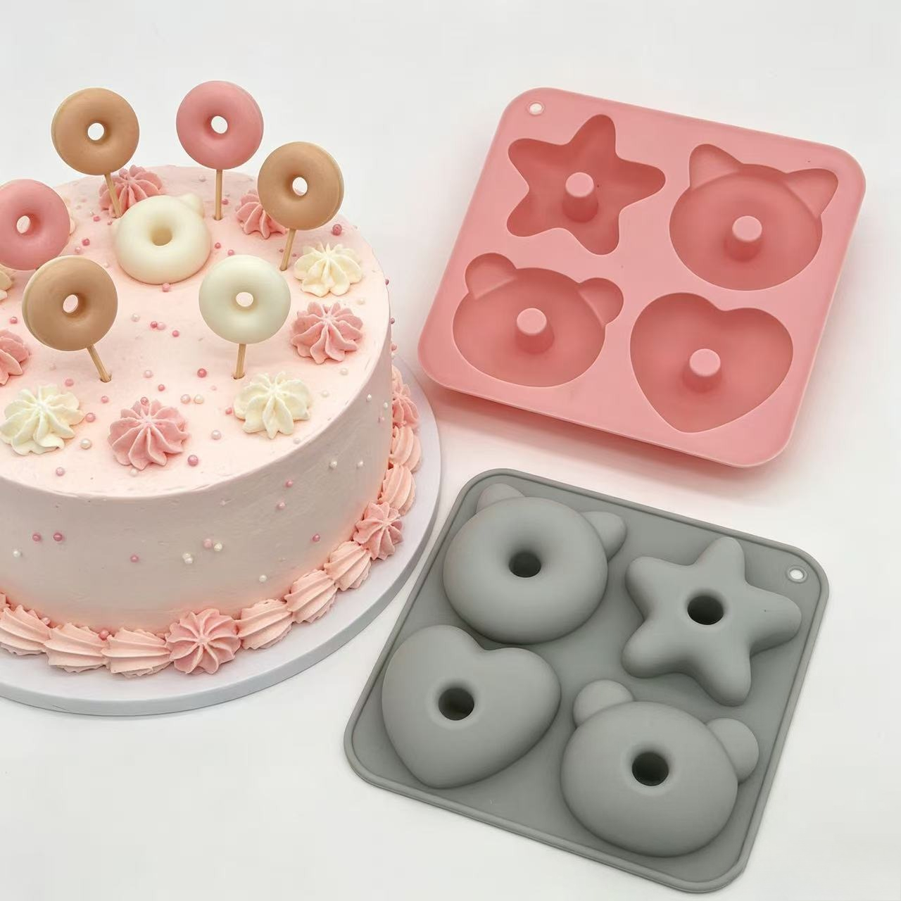 4 Cavity Bear Heart Star Donut - Donut Mold Silicone recensione e prezzo
