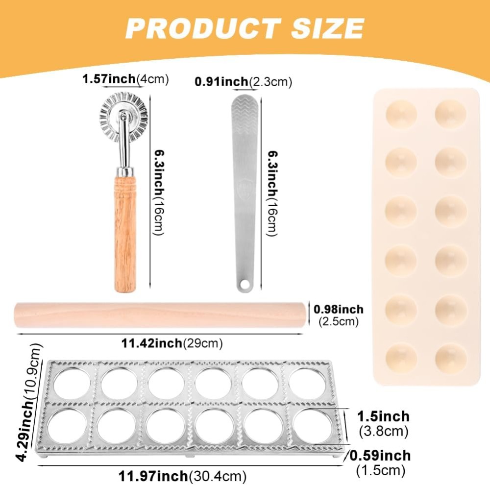 12-Hole Ravioli Press Mold Set - Dumpling Press Set recensione e prezzo