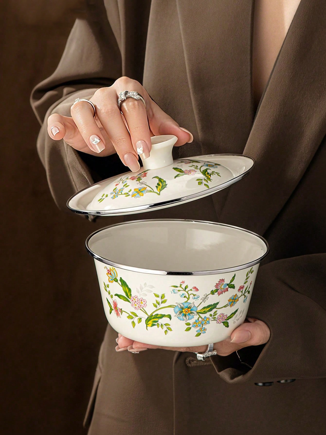 1pc Enamel-patterned rice bowl - Dim Sum Basket recensione e prezzo