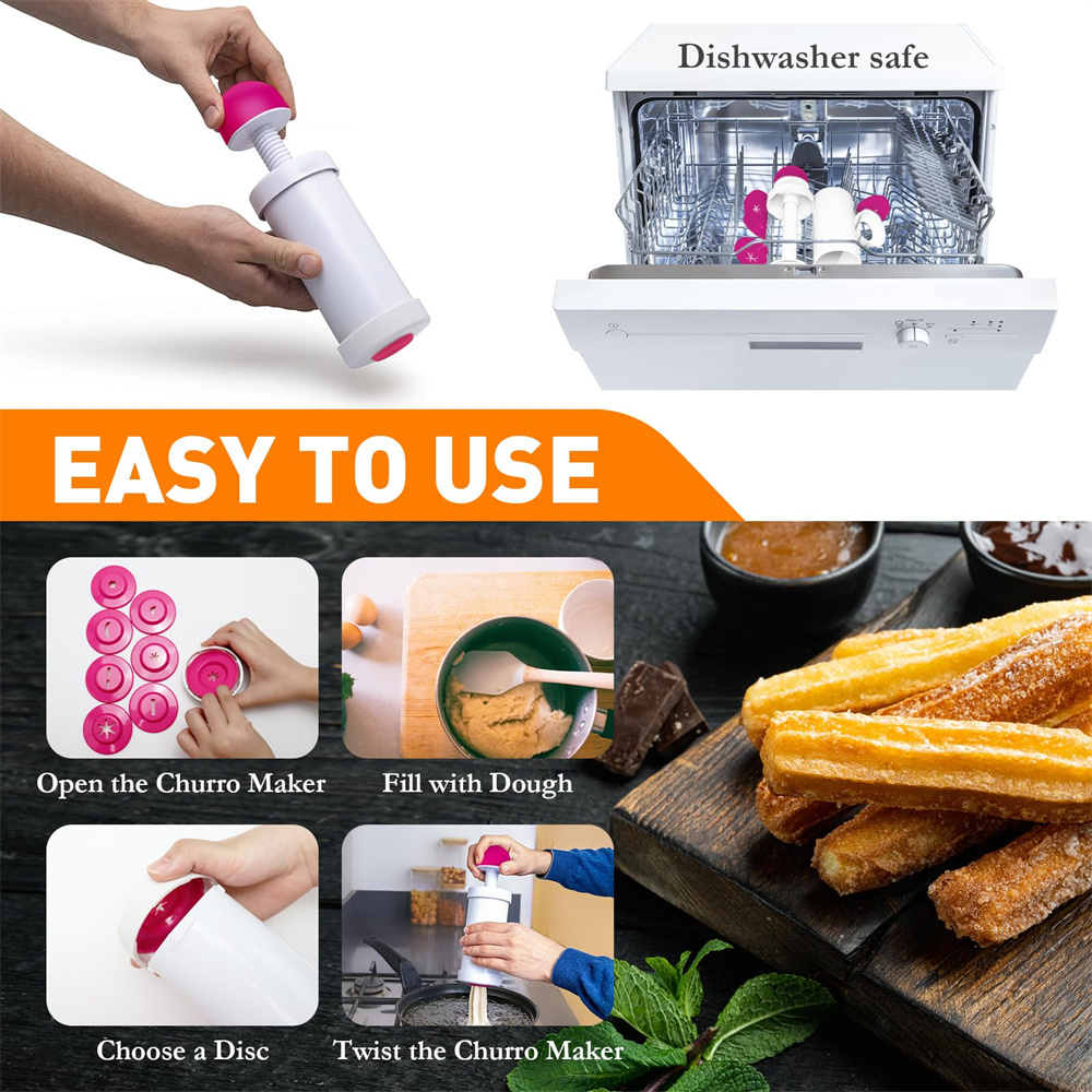 DIY Manual Cookie Press Maker  - Churros Maker Gun recensione e prezzo