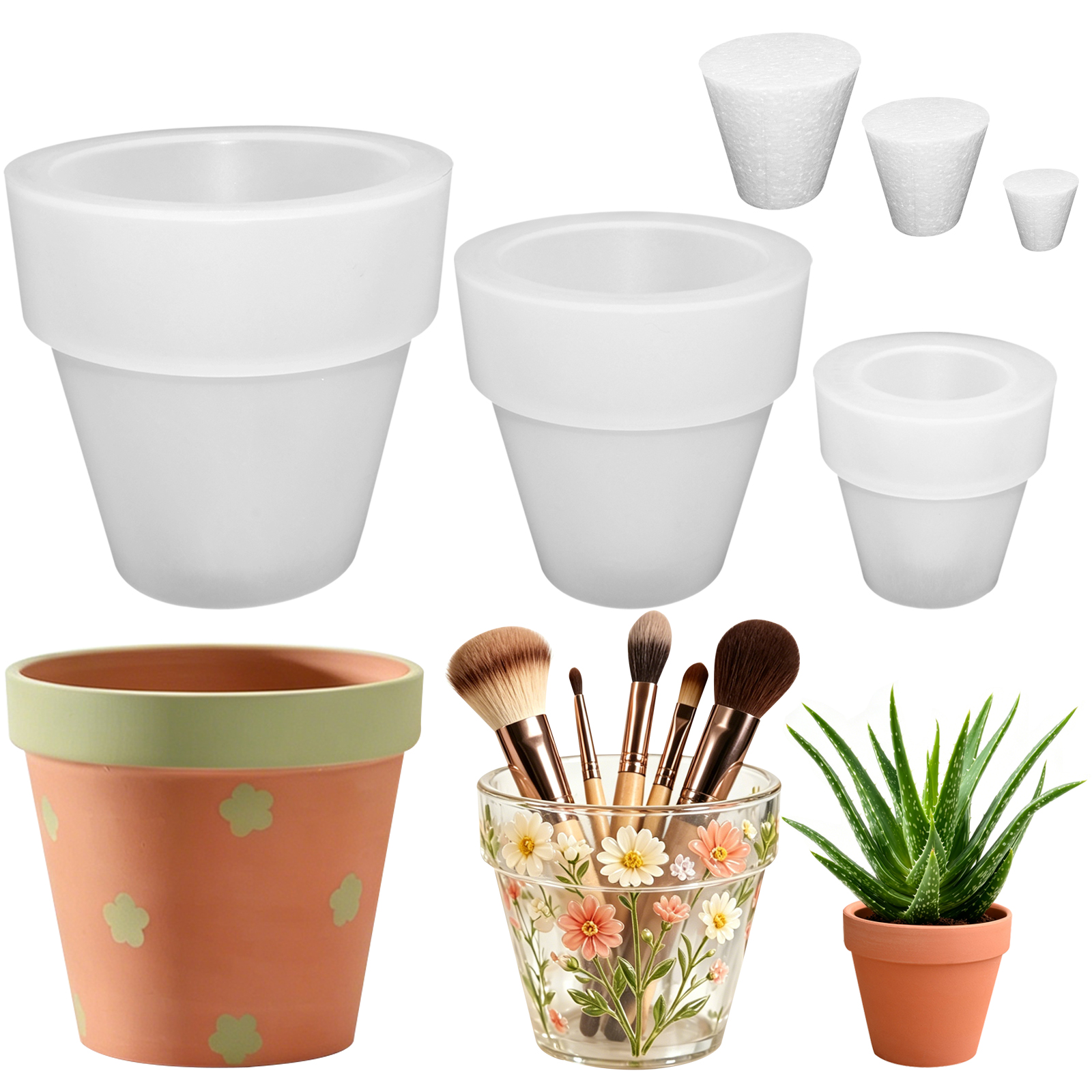 Flower Pot Silicone Molds, 3Pc - Potsticker Mold recensione e prezzo