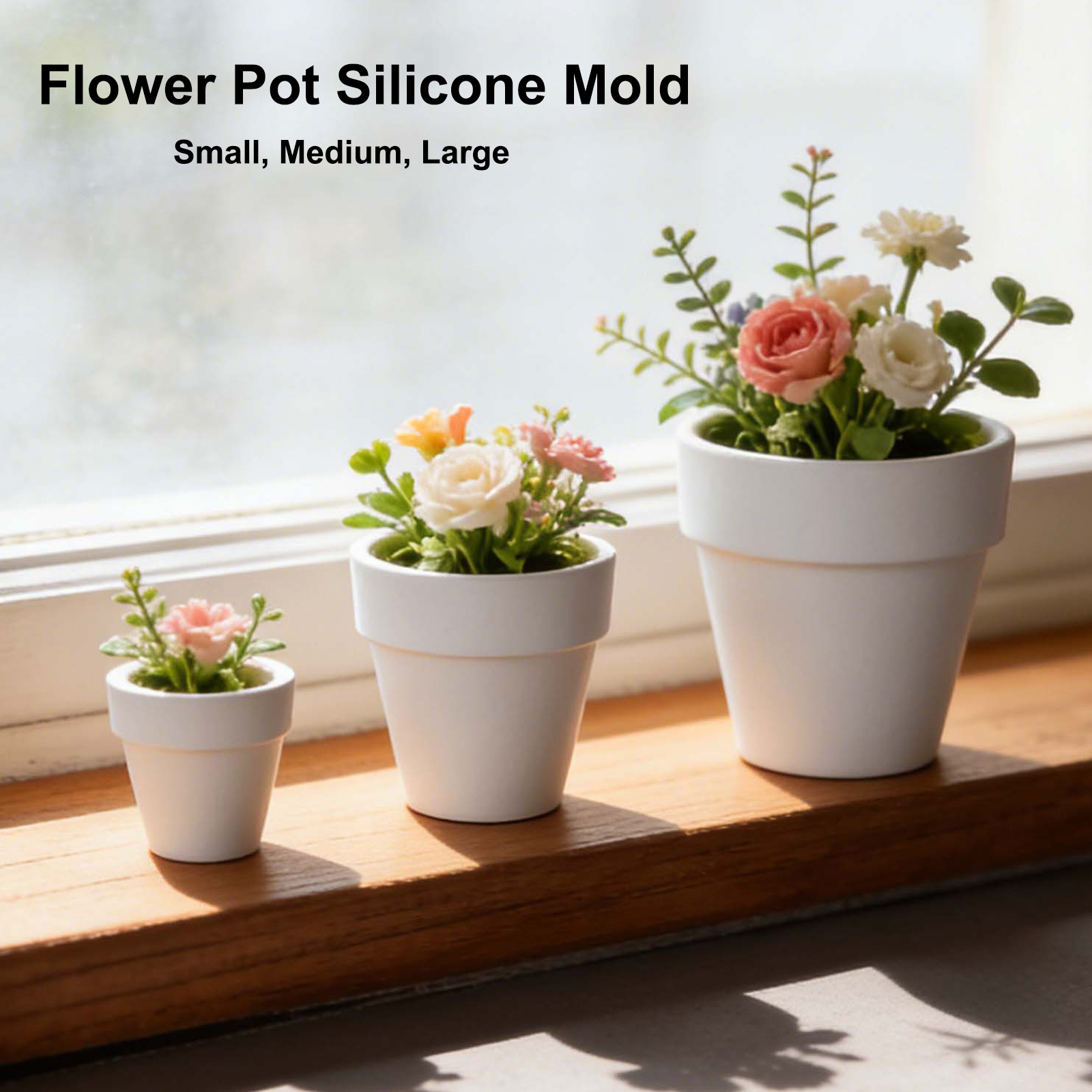 Flower Pot Silicone Molds, 3Pc - Potsticker Mold recensione e prezzo