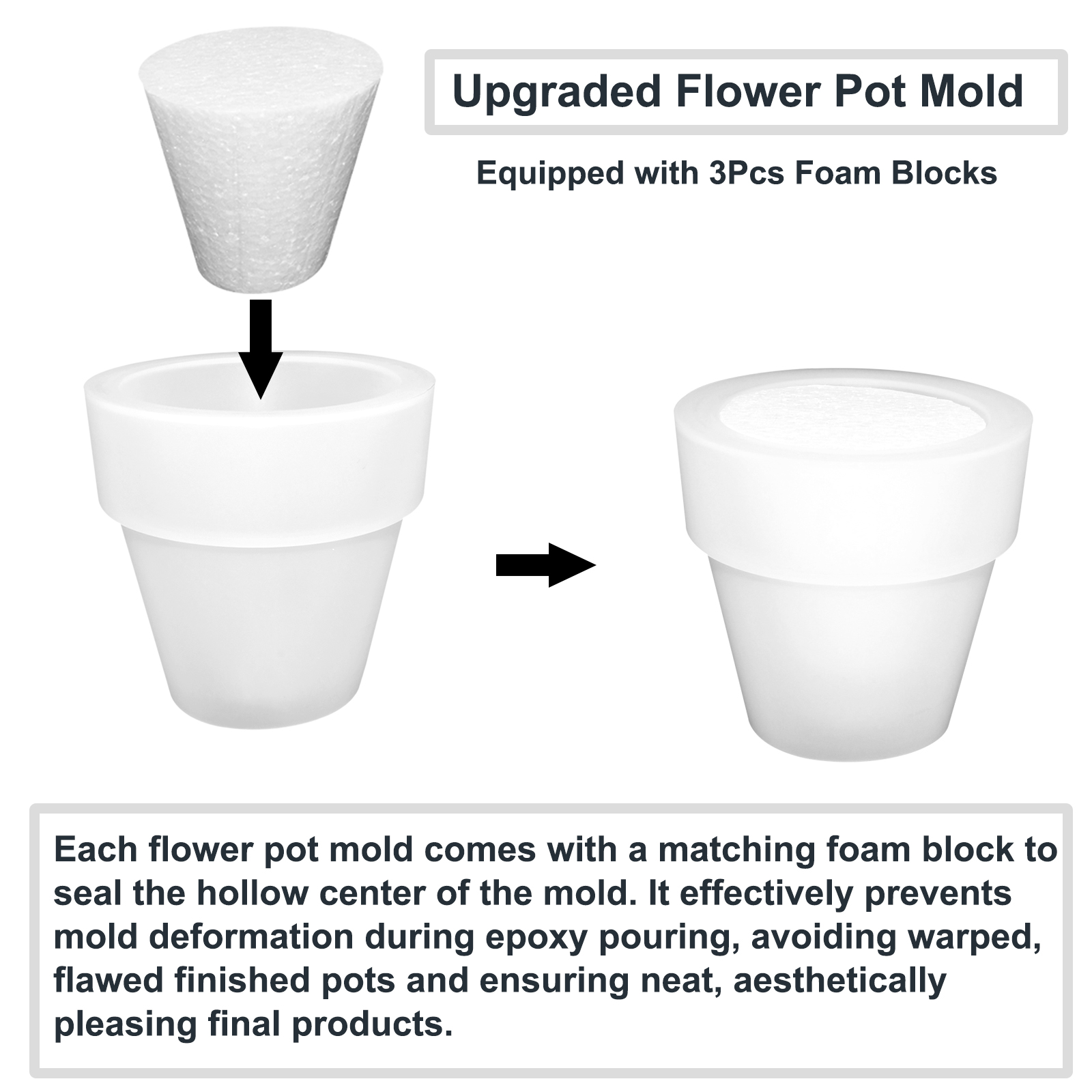 Flower Pot Silicone Molds, 3Pc - Potsticker Mold recensione e prezzo