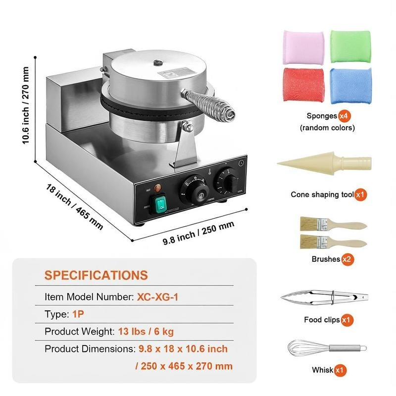 Electric Ice Cream Cone Maker, - Waffle Cone Maker recensione e prezzo