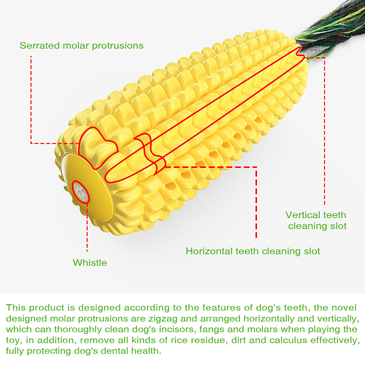 Pet Toy Squeaky Dental Chew St - Corn Dog Stick recensione e prezzo