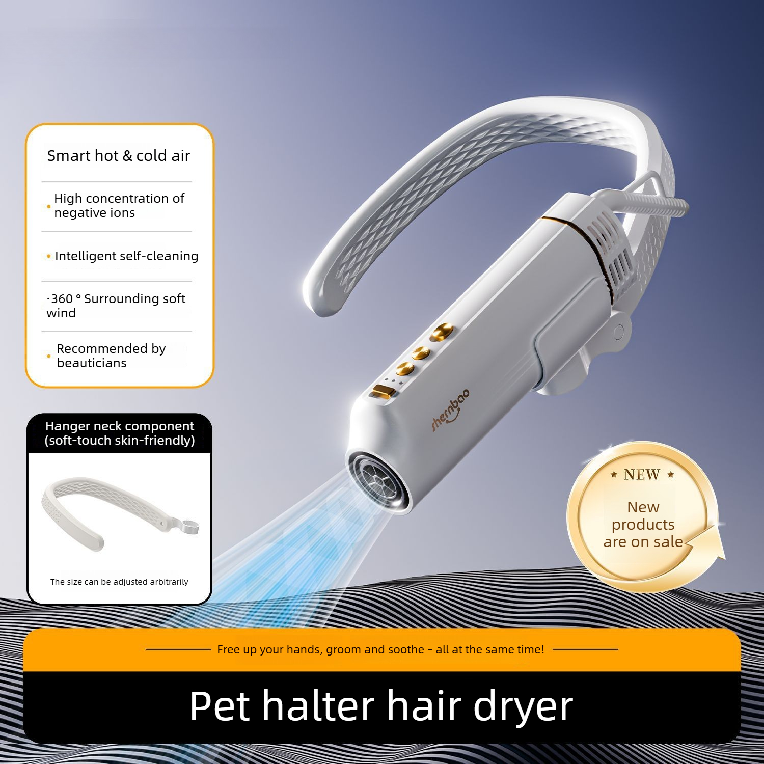 Neck Hanging Pet Hair Dryer Ne - Hot Dog Press recensione e prezzo