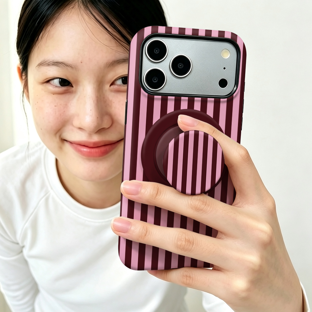 Striped Magnetic Case For iPho - Taco Stand Holder recensione e prezzo