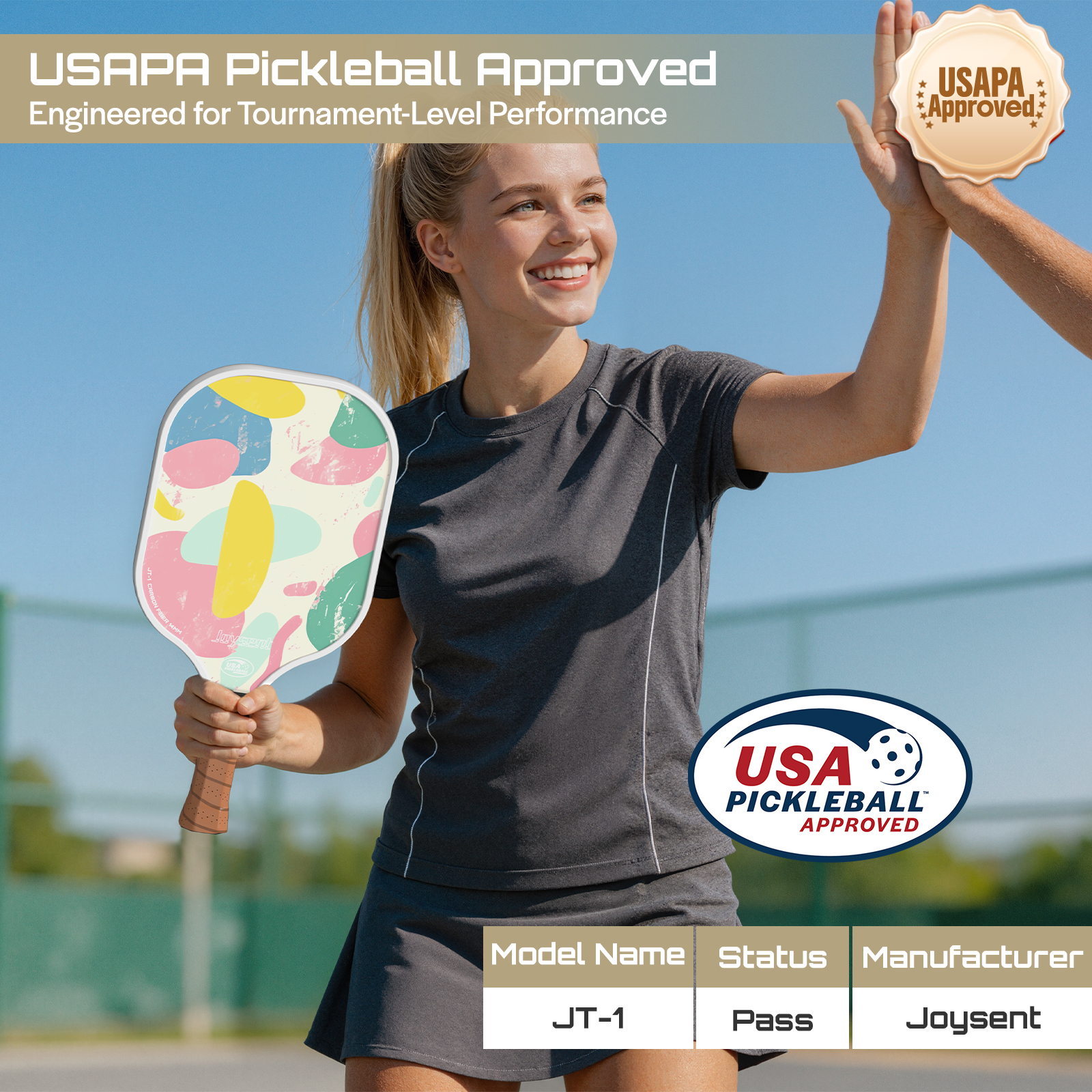 Joysent USAPA Pickleball Paddl - Crepe Pan Carbon recensione e prezzo